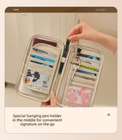 Portefeuille de voyage en polyester anti-RFID pour passeport, organiseur de documents pour femmes, couples et familles - Étui de voyage tendance pour espèces et cartes