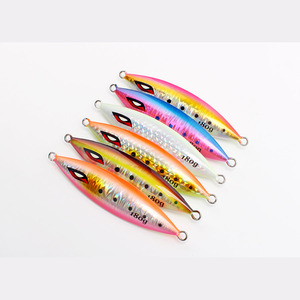 Jig de pêche en métal lumineux/UV chaud 40g 80g 100g 200g 500g 750g 1000g leurres de pêche coulant Simulation yeux gabarits pêche - Product Image 1