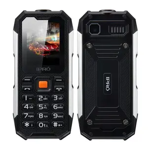 Factory Direct Sale 2.0 Inch 2sim Big Battery Torch Rugged Unlocked Antenna 2500mah Mobile Phone With Power Bank