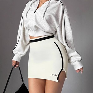 <span class=keywords><strong>Jupe</strong></span> de sport <span class=keywords><strong>mini</strong></span> personnalisée Under Lulu pour femme, avec bande latérale, doublure anti-transparence, infroissable, sans couture, séchage rapide, pour le yoga - Product Image 2