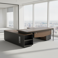 LIWEI Poste de travail de direction moderne en bois grainé, ergonomique, durable, anti-rayures, extensible et multifonctionnel