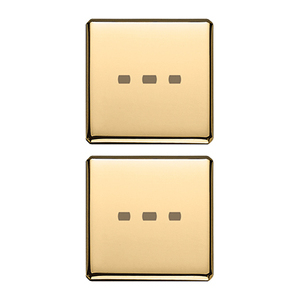 Neutral Flat Keys Gold Illumination 3.5x1.5 And 6.5x1.5 Wall <b>Switches</b> - Product Image 1