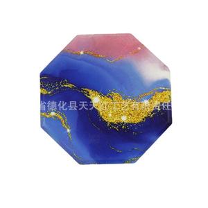 Posavasos Octagonal Moderno de Cerámica con Patrón de Mármol, Absorbente y Aislante del Calor, Regalo para Amigos o Empresas - Product Image 3