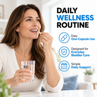 Capsules de soutien de la vessie à marque privée OEM, supplément nutritionnel quotidien à base de vitamine D3 et d'extrait de fleur d'hibiscus pour hommes et femmes, vente en gros
