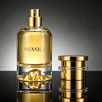 Flacons de parfum vides tendance 50ML, cylindriques dorés à épaule ronde, flacon de parfum Volcano doré, flacons de parfum 30ML 100ML avec boîte