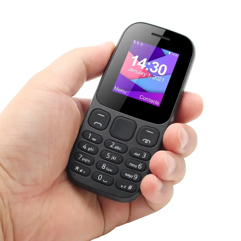 2023 düşük maliyetli çift SIM çin cep telefonu, küçük hiçbir kamera telefonu ile 1.77 inç QQVGA TFT ekran ve 3 renk mevcuttur