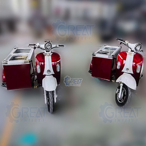 Glace cyclomoteur side-car machines à glace électrique mobile 3 roues glace scooter avec congélateur glace - Product Image 6