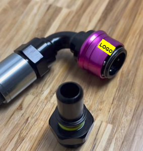 مخصص أسود أرجواني AN4 AN6 AN8 AN10 AN12 مستقيم 45 درجة 90 خرطوم تجعيد سريع التحرير للسيارة الأداء - Product Image 3