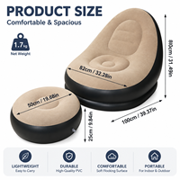 Fauteuil inclinable gonflable d'extérieur, canapé-lit pliable pour la maison et la plage, imperméable, léger, moderne, simple, élégant et portable