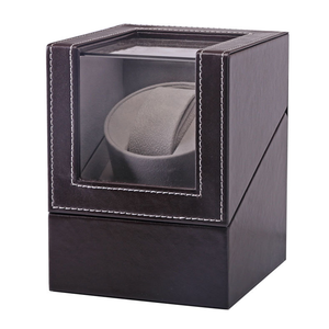 <span class=keywords><strong>Remontoir</strong></span> de <span class=keywords><strong>montre</strong></span> classique en cuir PU avec anneau d'extension et fenêtre de visualisation en acrylique pour montres automatiques de luxe certifié WCA - Product Image 5