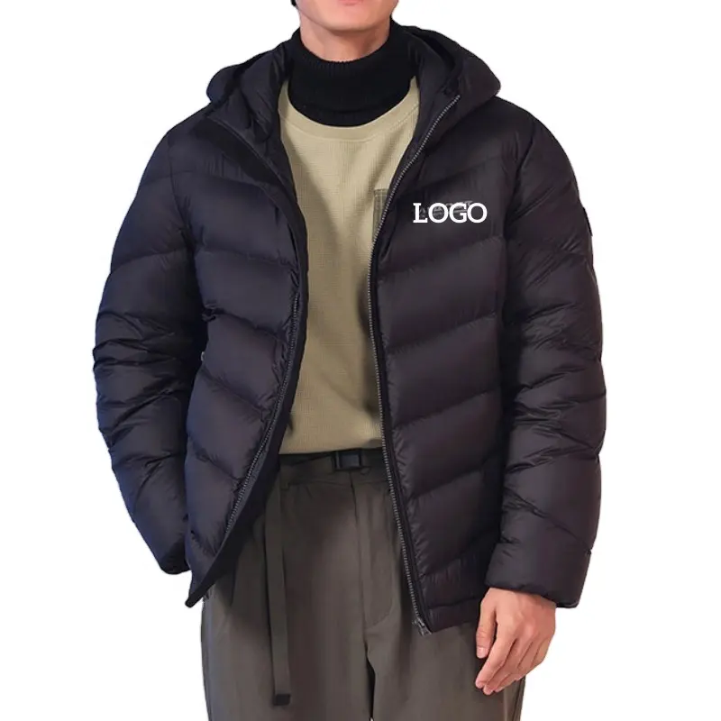 Custom Logo Padded Coats Warm Winter Jackets Coat High Quality Fashion Men Down Jacket