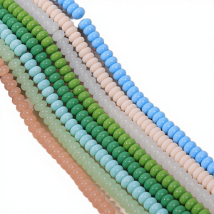 Cuentas Redondas Planas de Cristal Multicolor de 4*8mm para Hacer Joyería DIY, Amarillo, Naranja, Blanco, Morado, Rosa, Verde - Product Image 4