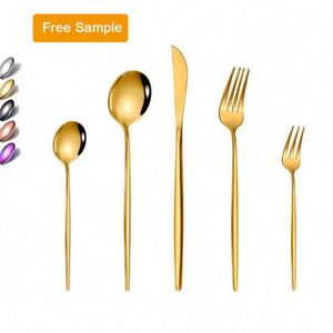 Juego de cubiertos de plata de Portugal al por mayor: cucharas, tenedores y cuchillos de acero inoxidable dorado para bodas, juego de cubiertos dorados de Portugal. - Product Image 1