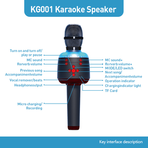 <span class=keywords><strong>Bluetooth</strong></span> Xách Tay Máy Nghe Nhạc Karaoke Trẻ Em Karaoke Microphone Với Loa Cho Đảng Nhà KTV Âm Nhạc Ca Hát - Product Image 5