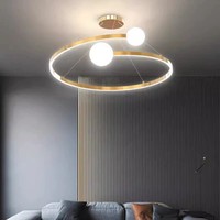 Lampe de restaurant Nordic Magic Bean, lustre moderne de luxe à LED, luminaire suspendu circulaire réglable pour salle à manger, chambre à coucher