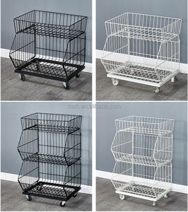 RH-BR600-5 scaffale di piccole dimensioni 600*450*1400mm 5 strati 600mm impilabile espositore per cestini in filo metallico - Product Image 4