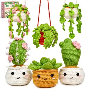 Custom Cactus Plants Amigurumi Kit Diy Crafts for Adults Women DIY <strong>Crochet</strong> Kit for Kids <strong>Beginners</strong>