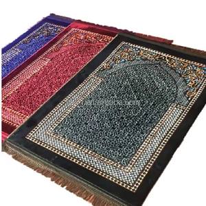 Alfombra de oración musulmana Raschel de franela suave Popular, alfombra plegable en relieve para casa al por mayor - Product Image 6
