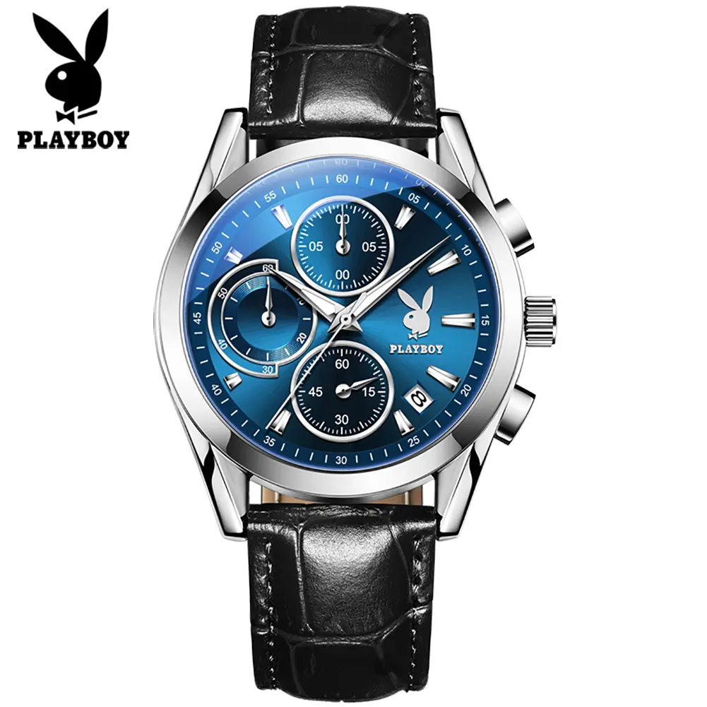 PLAYBOY3042有名ブランドカスタマイズOEMホットセールメンズウォッチファッションスポーツ腕時計クォーツ腕時計ビジネスクォーツ時計