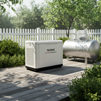 Groupe électrogène silencieux SLONG 15000 Watts 4 temps refroidi par air à essence avec ATS pour usage domestique, gaz naturel, propane, GPL, alimentation de secours