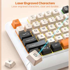 <span class=keywords><strong>Clavier</strong></span> ergonomique silencieux <span class=keywords><strong>iMICE</strong></span> AK-100 filaire USB avec rétroéclairage arc-en-ciel et touches colorées en gros - Product Image 3