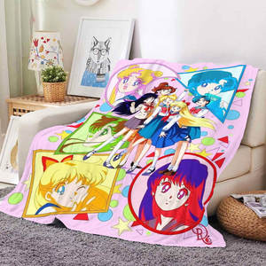 Manta de Felpa con Estampado de Chica Anime Kawaii, Personalizada, Ultra Suave, Cálida y Acogedora, de Dibujos Animados, para Siesta de Estudiantes - Product Image 5