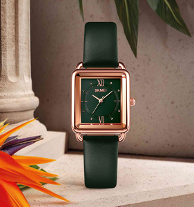 Nuevo Reloj Skmei <span class=keywords><strong>1702</strong></span> con Logotipo Personalizado para Mujer, Reloj de Pulsera de Cuarzo con Correa de Cuero Rojo, Resistente al Agua hasta 30 m - Product Image 4