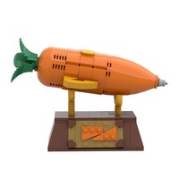 Set de Bloques de Construcción MOC, Figura en Forma de Serpiente, Modelo de Grabador de Voz con Forma de Rábano, Juguete de Ensamblaje con Ladrillos de Partículas Pequeñas para Decoración de Escritorio