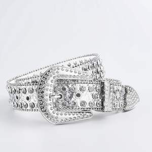 Kovboy ve Cowgirl için elmas kemer renkli PU batı BB bel kemeri Blingbling etkisi ile seksi <span class=keywords><strong>Metal</strong></span> kemer - Product Image 1