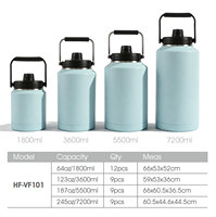 Growler isotherme chaud/froid en acier inoxydable de 64 oz, double paroi, sans BPA, gourde portable pour brassage maison et camping