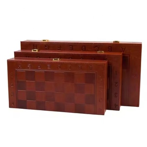 Tùy Chỉnh Chuyên Nghiệp PU Da Bàn Cờ Xách Tay Từ Sang Trọng Cờ Set Cho Người Lớn Trẻ Em Trò Chơi Phụ Kiện Cờ Vua - Product Image 4