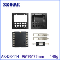 Boîtier d'instrumentation numérique en plastique ABS 96x96x75mm pour module d'affichage de cabinet, compteur de panneau et accès aux câblages