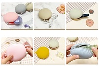 Sac à monnaie pliable en silicone moderne sans BPA, personnalisable, très vendu, portable, écologique, trousse de rangement de maquillage de voyage avec sangle, prix d'usine