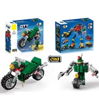 Jouet électronique éducatif créatif de construction de bâtiments modernes, 42-65 pièces, ensemble de blocs de construction en plastique ABS, 5-7 ans, SL