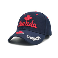 HG Canadá Gorra de béisbol de algodón ajustable Orgullo canadiense Diseño de hoja de arce Pedido a granel Sombrero de conductor de camión