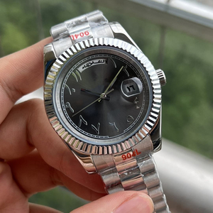 Reloj Mecánico Automático de Lujo para Hombre con Números Arábigos, Doble Calendario, Correa de Acero Inoxidable, Personalización de Logotipo - Product Image 2