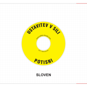 Autocollant adhésif pour bouton d'arrêt d'urgence, imperméable, résistant aux rayures, résistant à la chaleur, finition mate, étiquette haute performance 3M E21 - Product Image 1