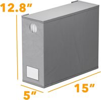SpaceAid Lot de 6 organiseurs de draps pliables, design rectangulaire moderne, conteneur de rangement en tissu pour lit Queen/King Size, gris