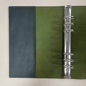 Agenda de Cuero Genuino A5 con 6 Anillas, Recargable, Funda para Cuaderno, Diario de Viajero, Cuaderno de Bocetos, Portaplumas, Regalos de Bienvenida - Product Image 3