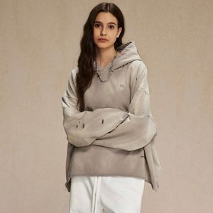 Sudadera con Capucha Rasgada para Mujer FOXA, Mezcla de Algodón, Tejido de Punto, Estilo Casual Urbano, con Agujeros Desgastados - Product Image 2