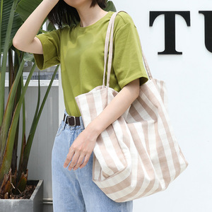 Sac fourre-tout en toile de style coréen, décontracté et artistique, grande capacité, sac à bandoulière, tendance populaire sur internet, imprimé à carreaux pour femmes - Product Image 2