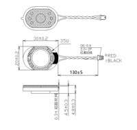 Haut-parleur dynamique 3020MM 4/8 Ohm 1W pour lecteur audio