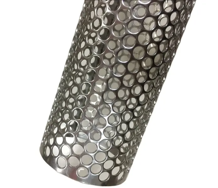 Tube filtrant perforé en acier inoxydable 304, tube avec mailles métalliques, baril filtrant, haute qualité, 1 pièce