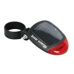 Велосипедный мини задний фонарь 2 шт. светодиодный красный предупреждающий безопасный Солнечный зарядный светильник Наружный свет 2 режима