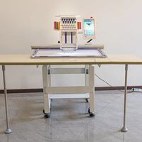 Nouvelle machine à broder informatisée à tête unique 1000-1200 tr/min pour usage domestique et commercial, broderie plate/vêtements/casquettes 9/12/15
