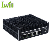 Mini PC de precio razonable con caja de metal de aluminio J3160 2 * USB3.0 2HD 4LAN compatible con tipos de enchufe Msata disponibles AU US EU