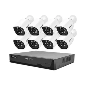 Srihome 4K 8 canaux POE IP Caméra Système de caméra de sécurité Extérieur Maison Poe NVR KIT enregistreur vidéo réseau Système de caméra de sécurité