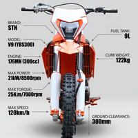 Motor Trail 300cc 4 Tak Berpendingin Air STN V9 PRO YBS300 Enduro Motocross Off Road
