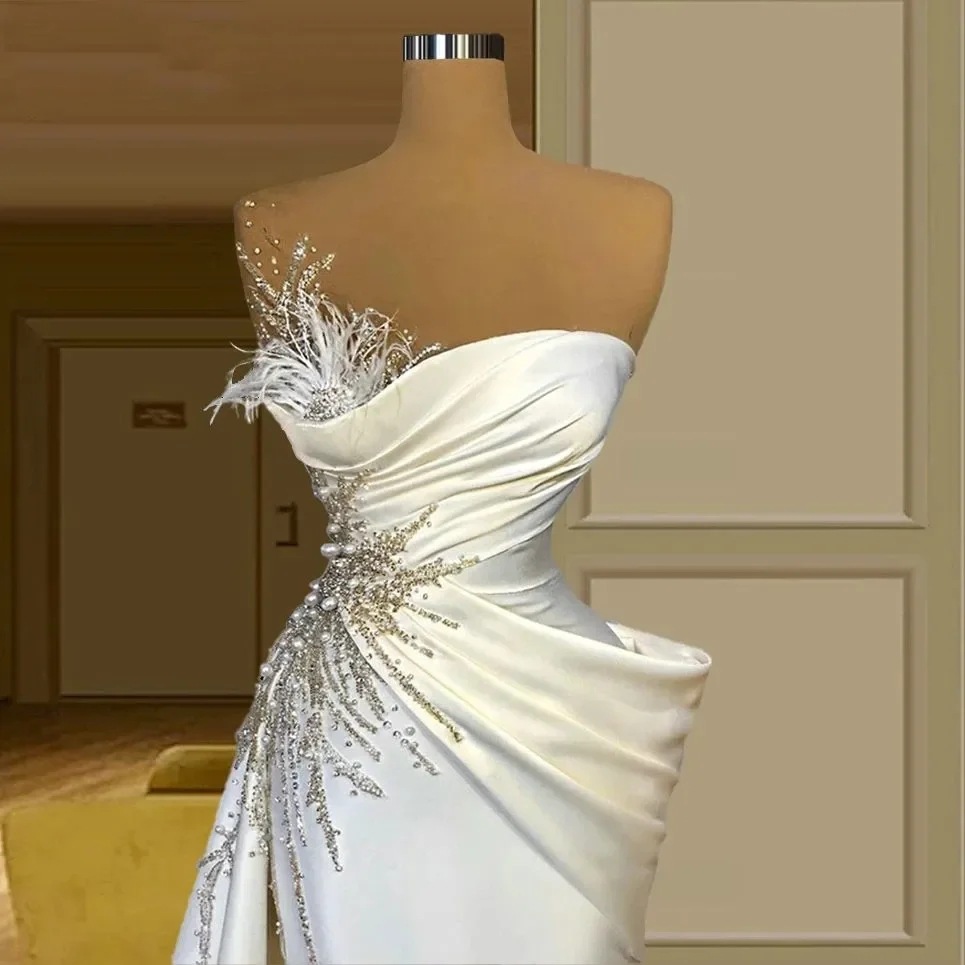 bob tube wedding dress