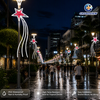 Lampadaire LED commercial à motif, éclairage extérieur de Noël, lampadaires montés sur poteau, étanches IP65, design personnalisé